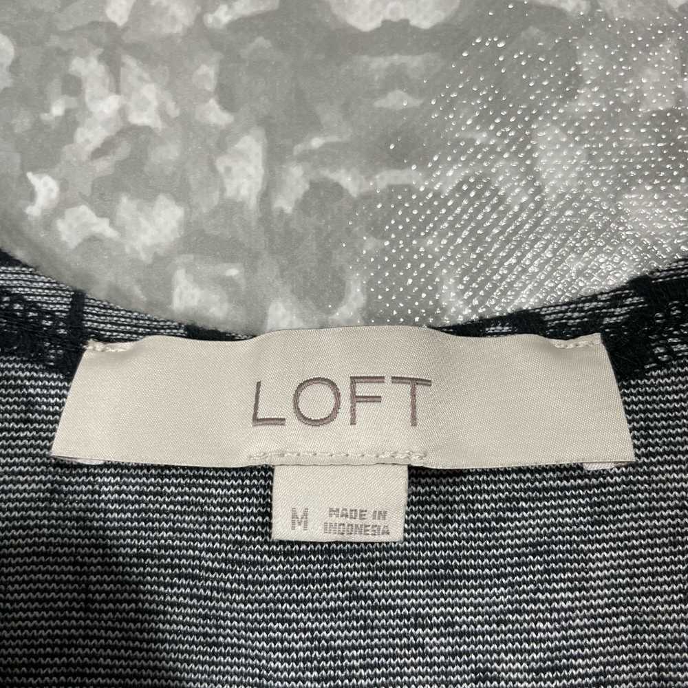 Loft Ann Taylor LOFT Black Lace Print Knit Top - … - image 4