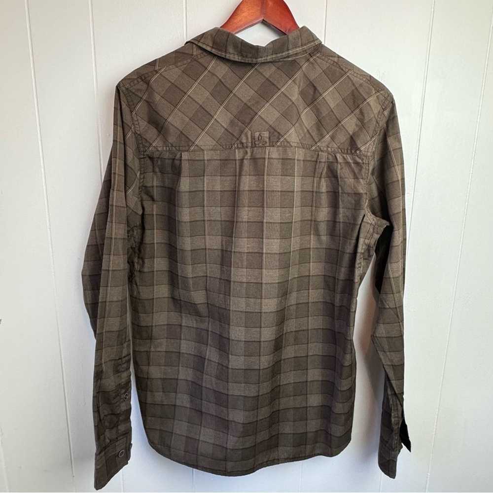 Prana Prana Brown Plaid Button Up Untuck Shirt Me… - image 11