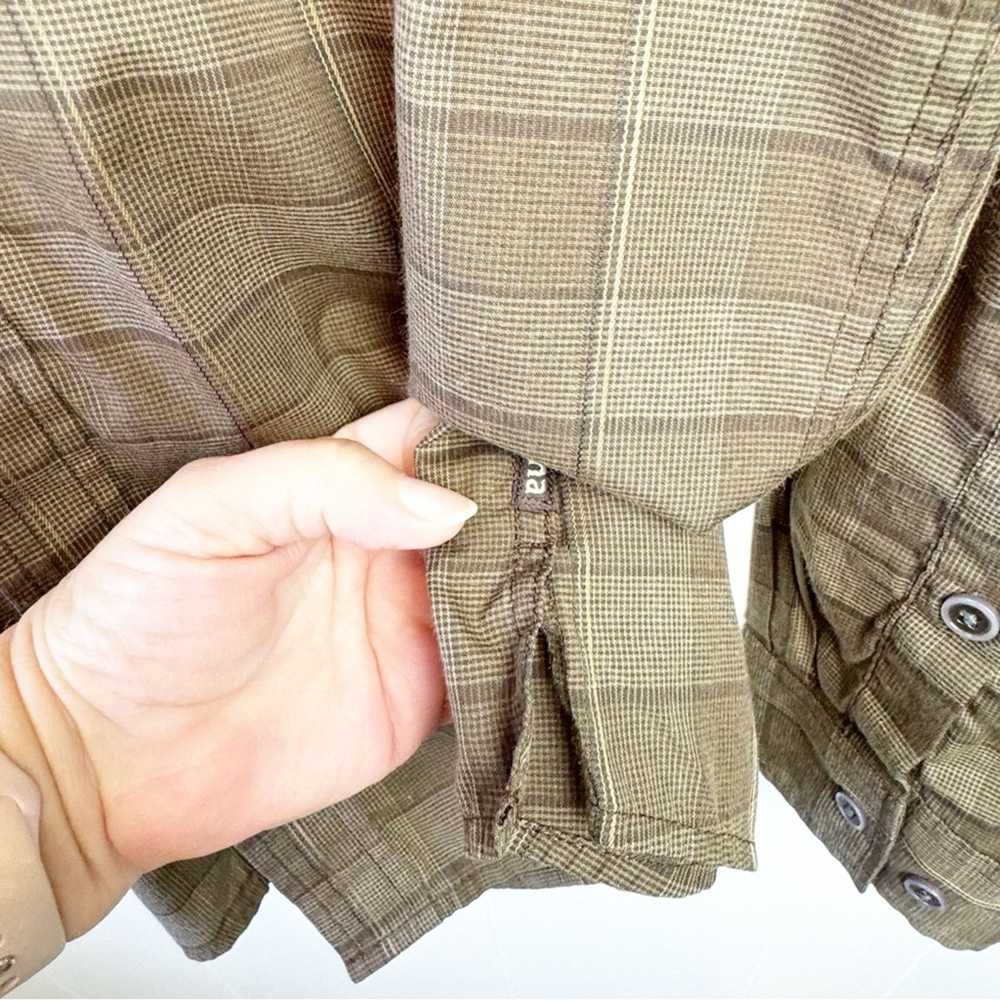 Prana Prana Brown Plaid Button Up Untuck Shirt Me… - image 5