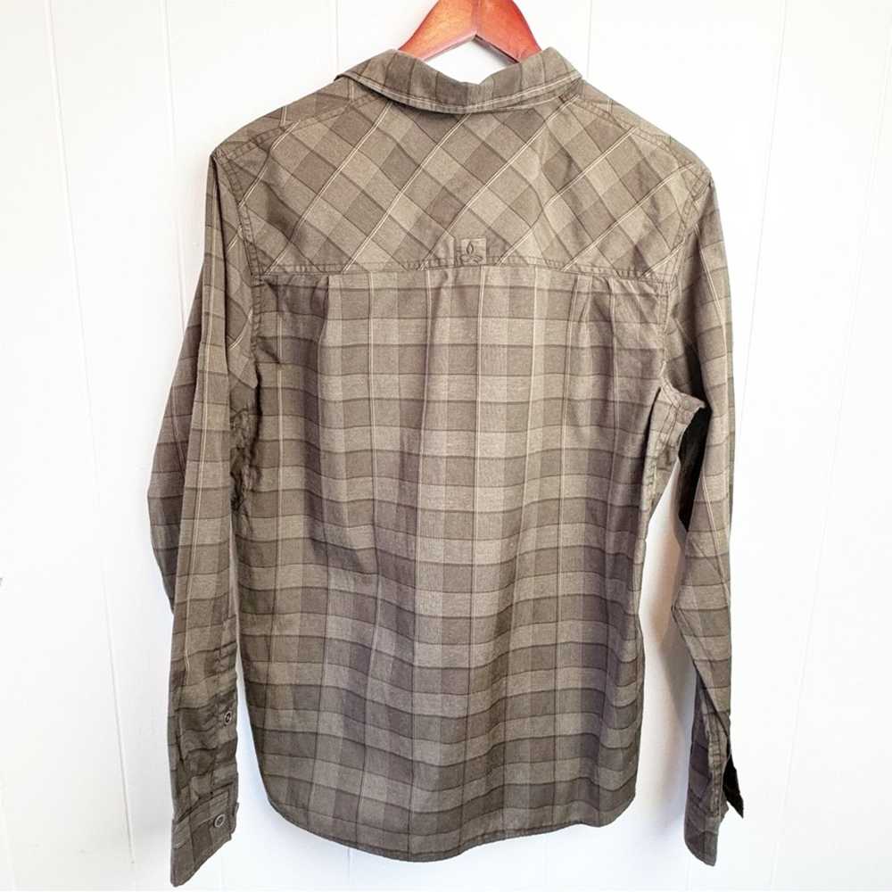 Prana Prana Brown Plaid Button Up Untuck Shirt Me… - image 6