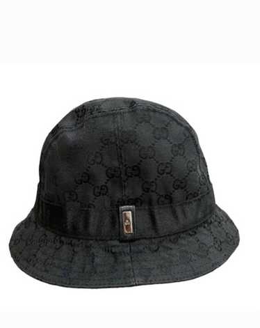 ケン【GUCCI 2000s】Monogram Bucket Hat 2000's Gucci Black Canvas Monogram Bucket Hat