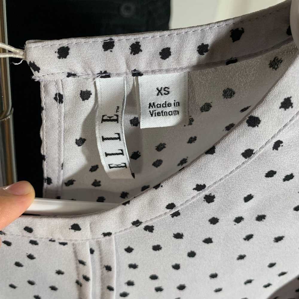 Other ELLE Poka Dot Women's Ruffle Sleeve Size XS - image 4