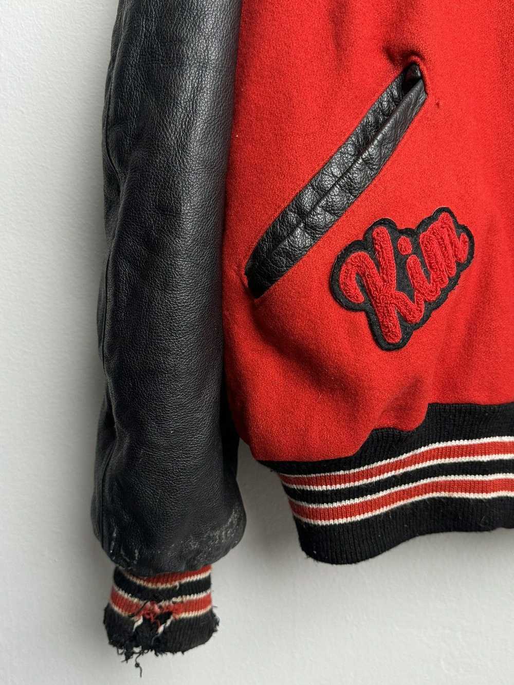 Varsity Jacket × Vintage VINTAGE 80s LEATHER VARS… - image 4