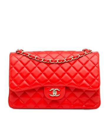 Chanel Quilted Lambskin Double Flap Shoulder Bag … - image 1