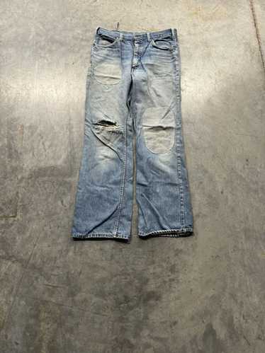 Vintage Vintage 70s Repaired Flare Jeans (33x30)