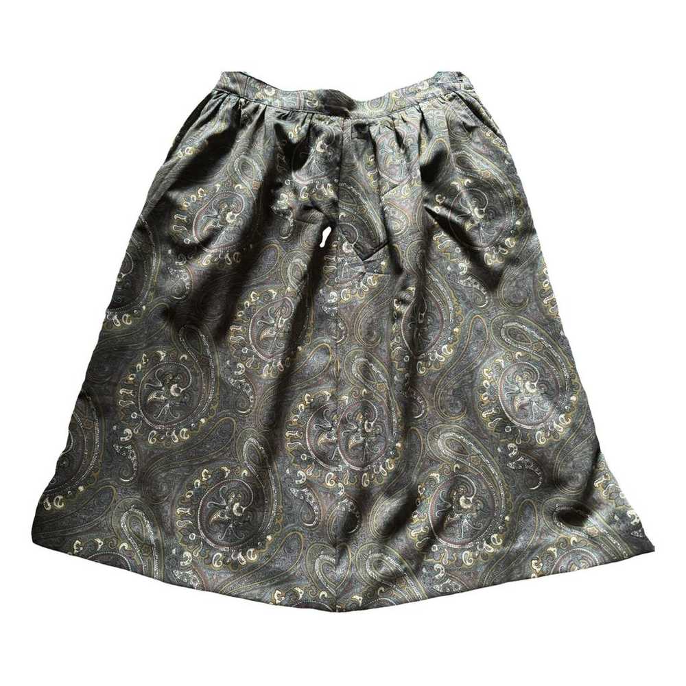 Non Signé / Unsigned Wool mid-length skirt - image 1