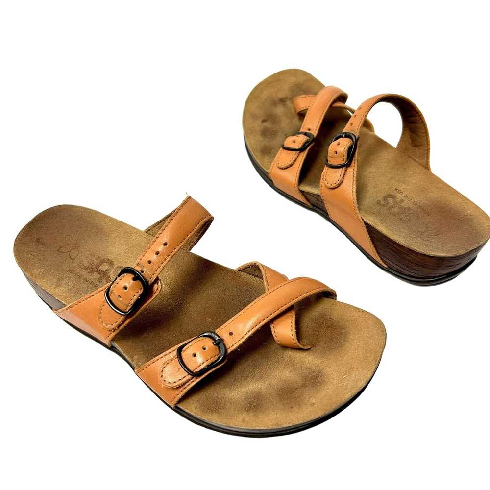 Sas SAS SHELLY Sandals Cognac Leather Toe Loop CO… - image 2