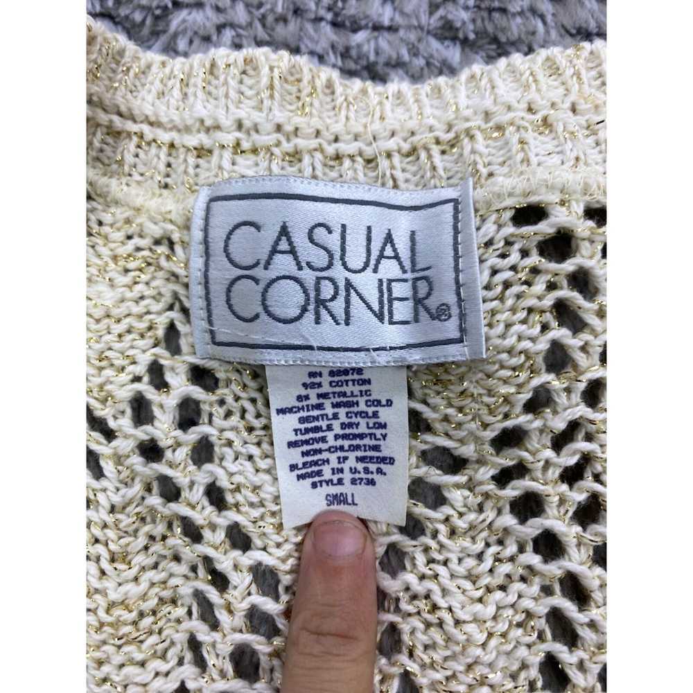 Vintage Vtg Casual Corner Sweater Womans Small Be… - image 3