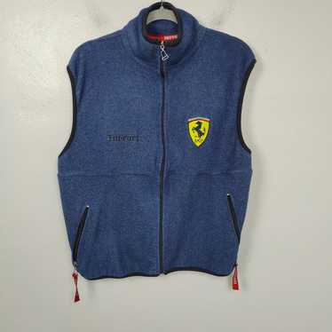 Ferrari Vintage 90s Ferrari Fleece Vest Mens Smal… - image 1