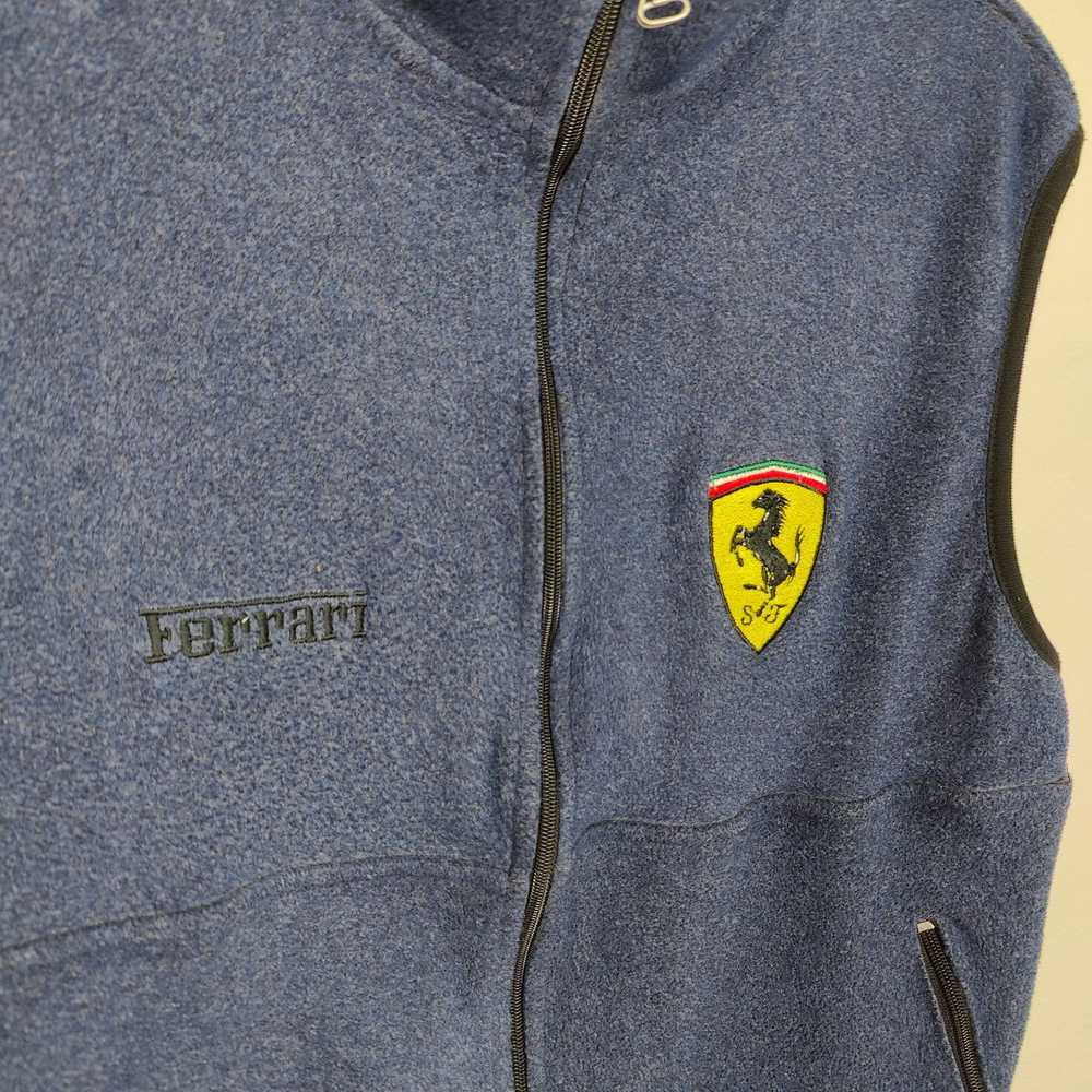 Ferrari Vintage 90s Ferrari Fleece Vest Mens Smal… - image 2