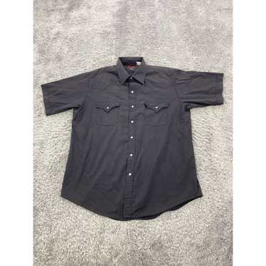 Vintage Vtg Ely Plains Shirt Mens Large Black Wes… - image 1