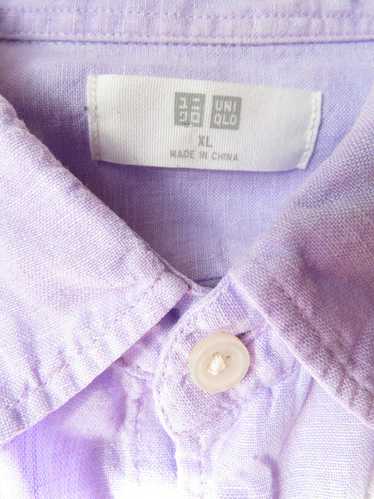 Uniqlo XL Lavender Linen Shirt