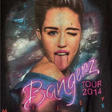 Designer Miley Cyrus medium black graphic vintage… - image 1