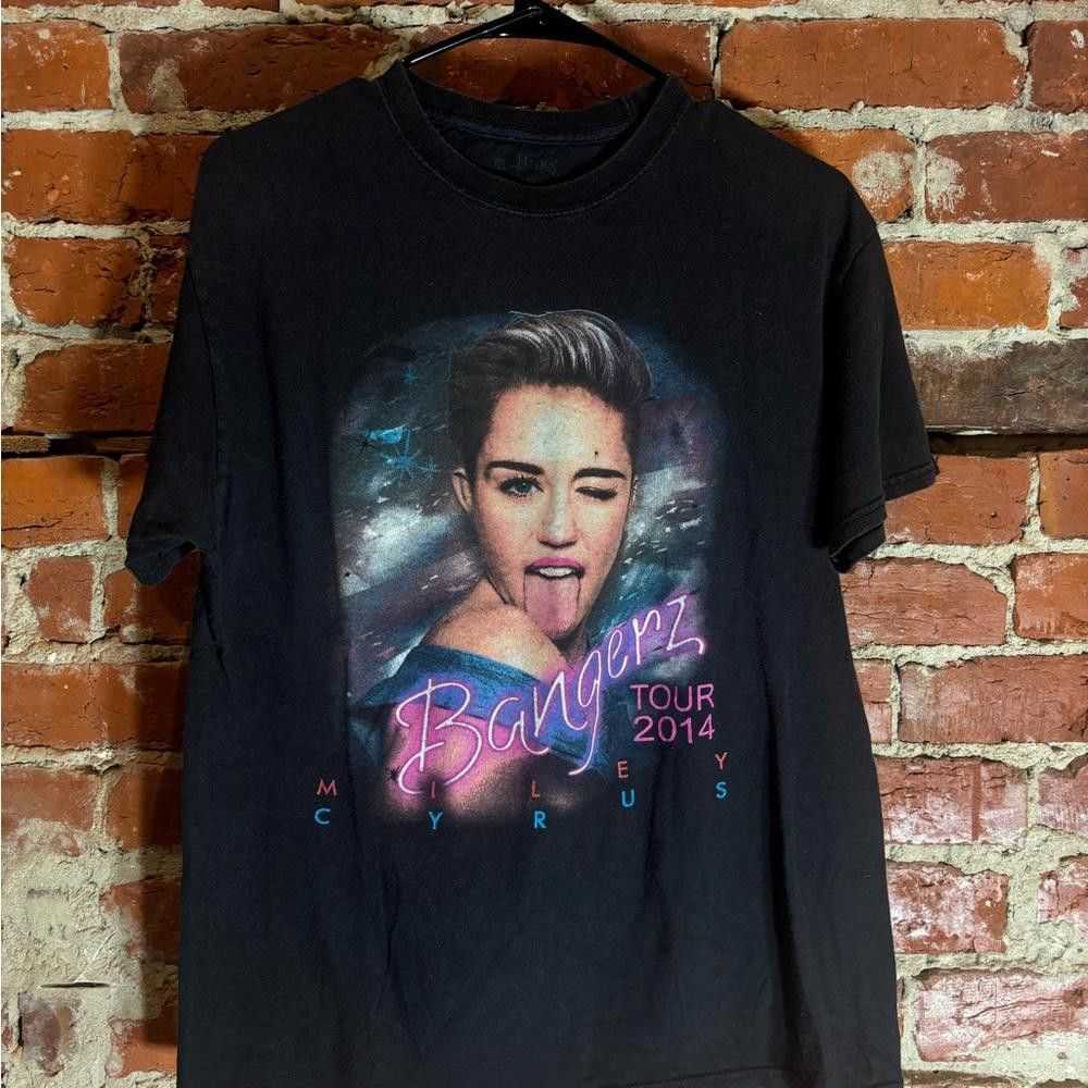 Designer Miley Cyrus medium black graphic vintage… - image 2