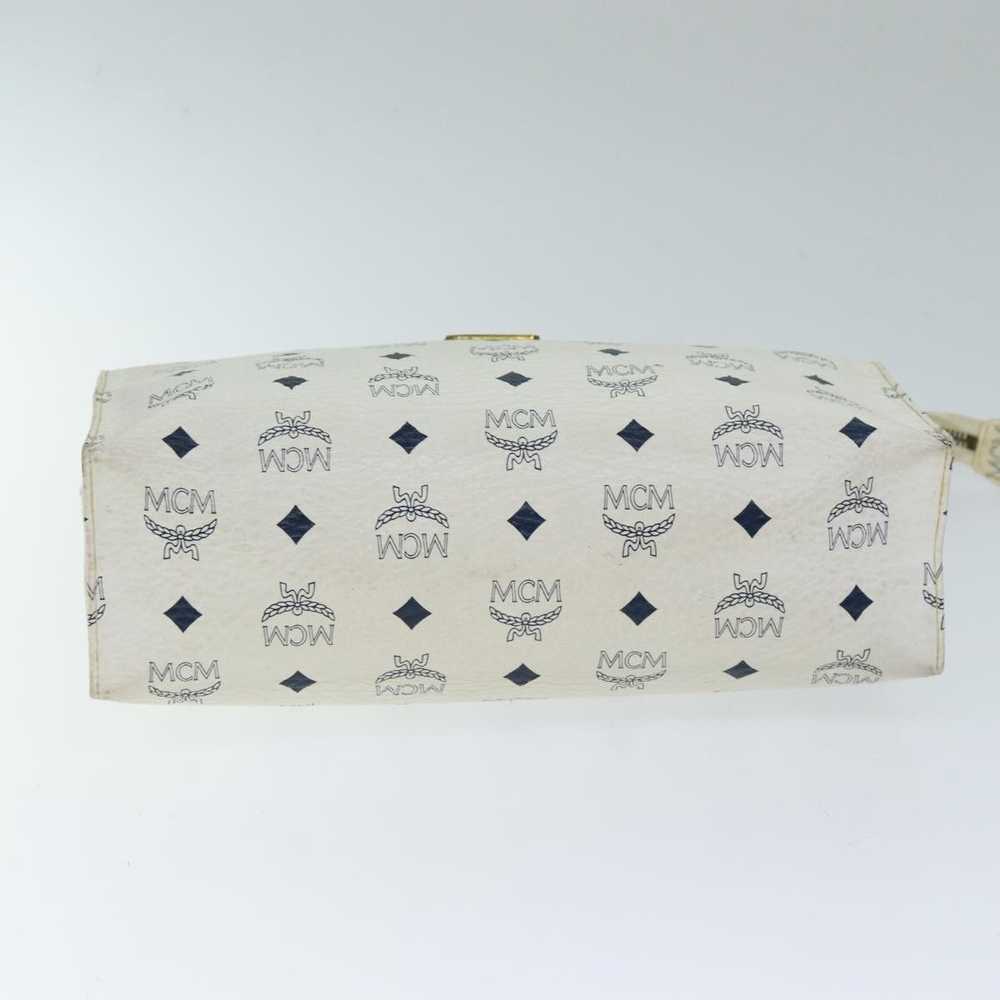 MCM MCM Vicetos Logogram Clutch Bag PVC White Aut… - image 7