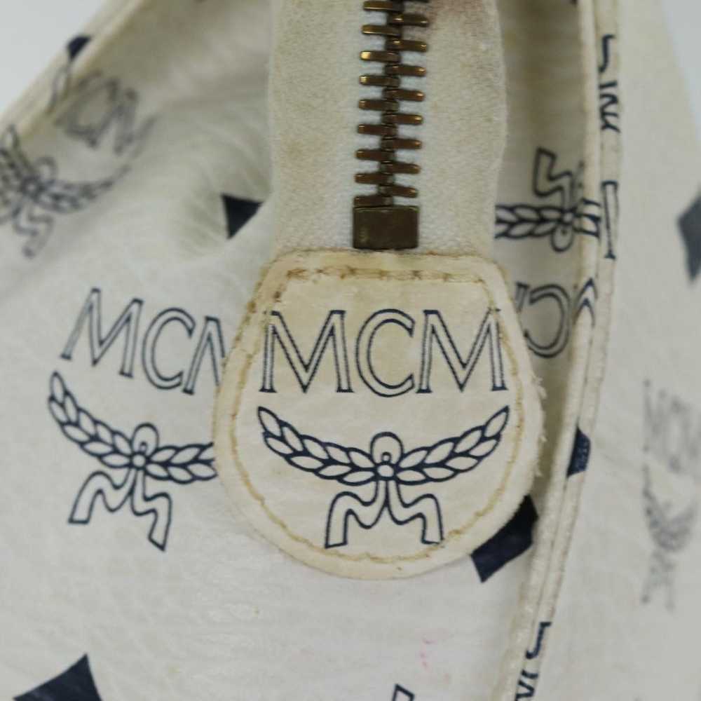 MCM MCM Vicetos Logogram Clutch Bag PVC White Aut… - image 9