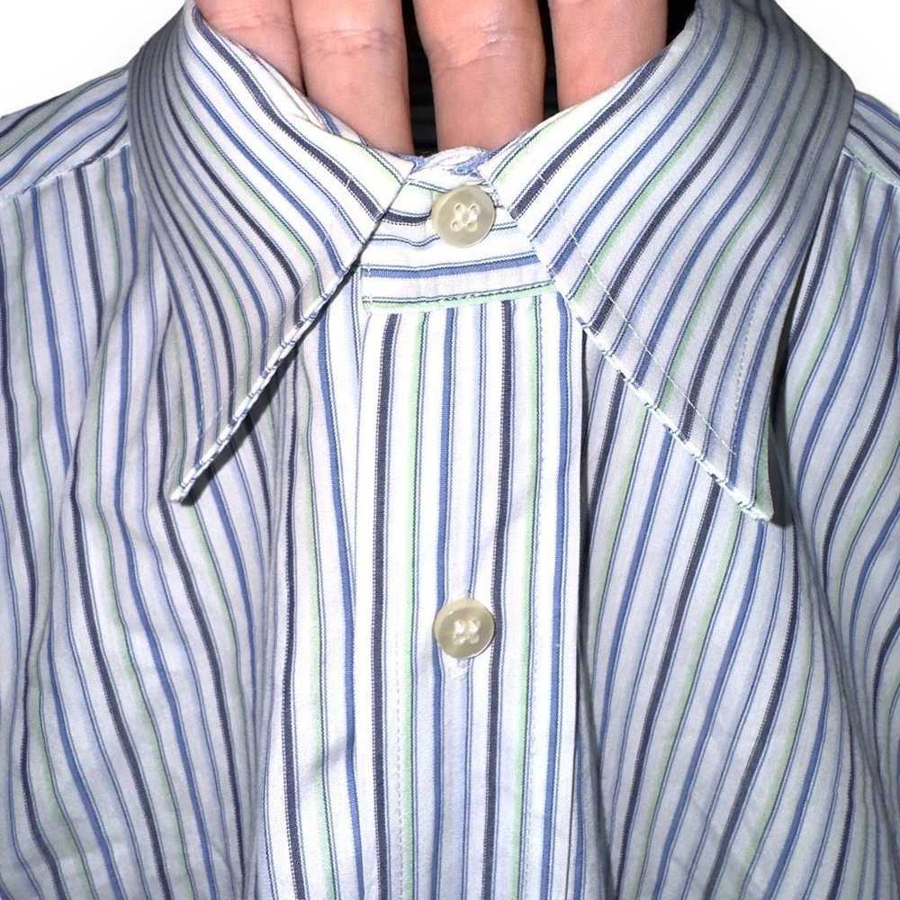 Missoni Missoni Y2K Pencil Striped Dress Shirt Si… - image 3