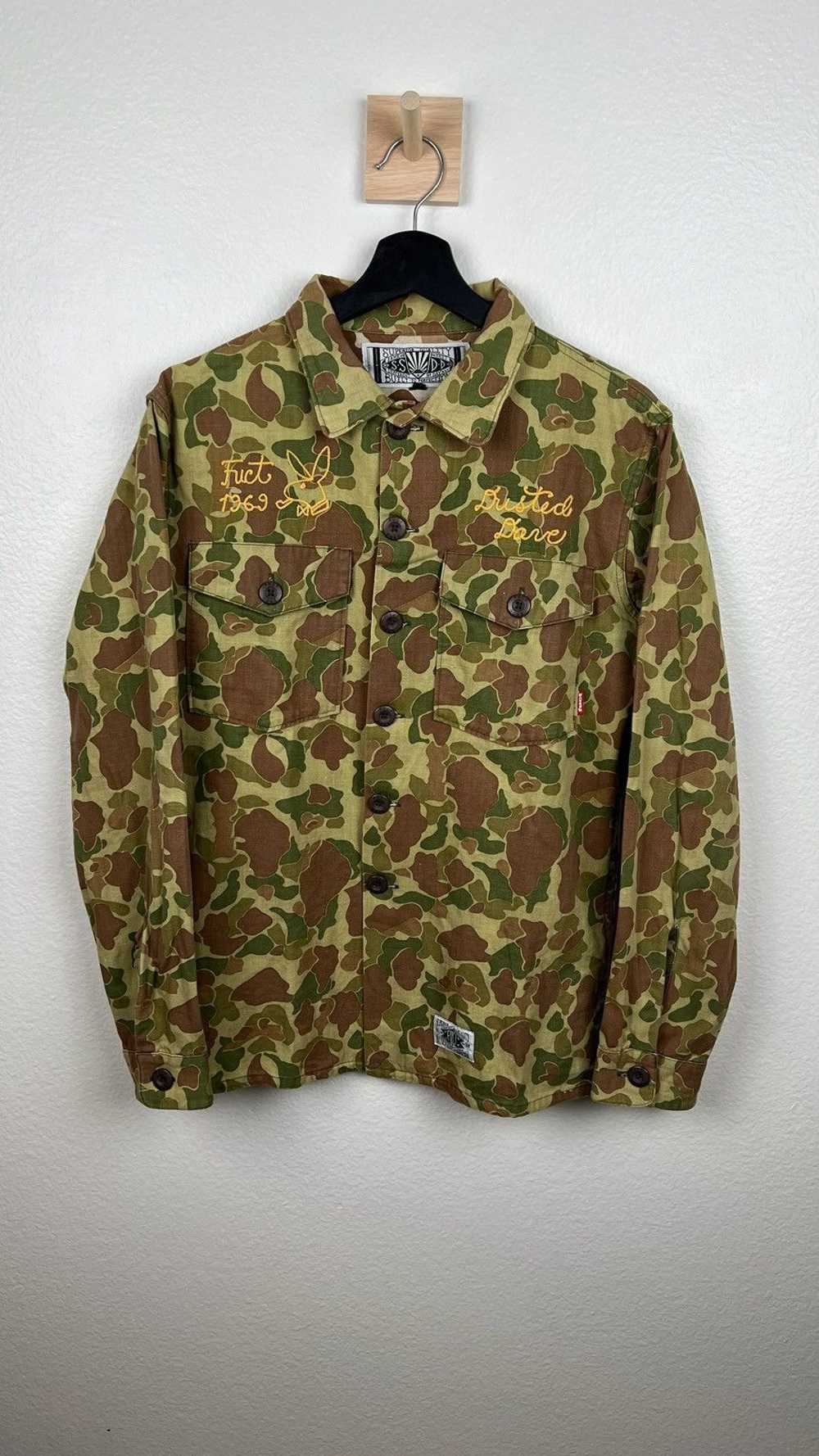 Fuct Fuct Camo Button Up Shirt - image 1