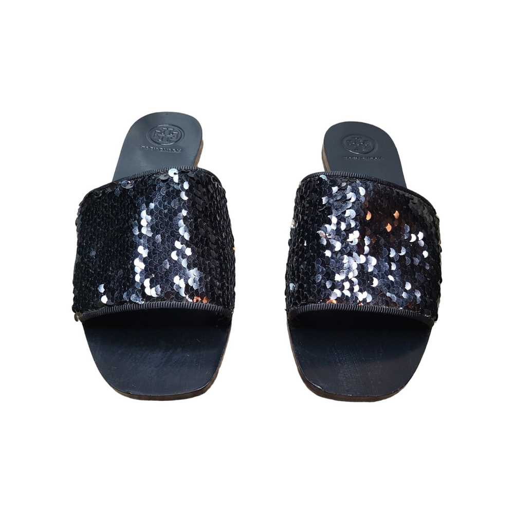 Tory Burch Tory Burch Carter Black Sequin Slides … - image 2