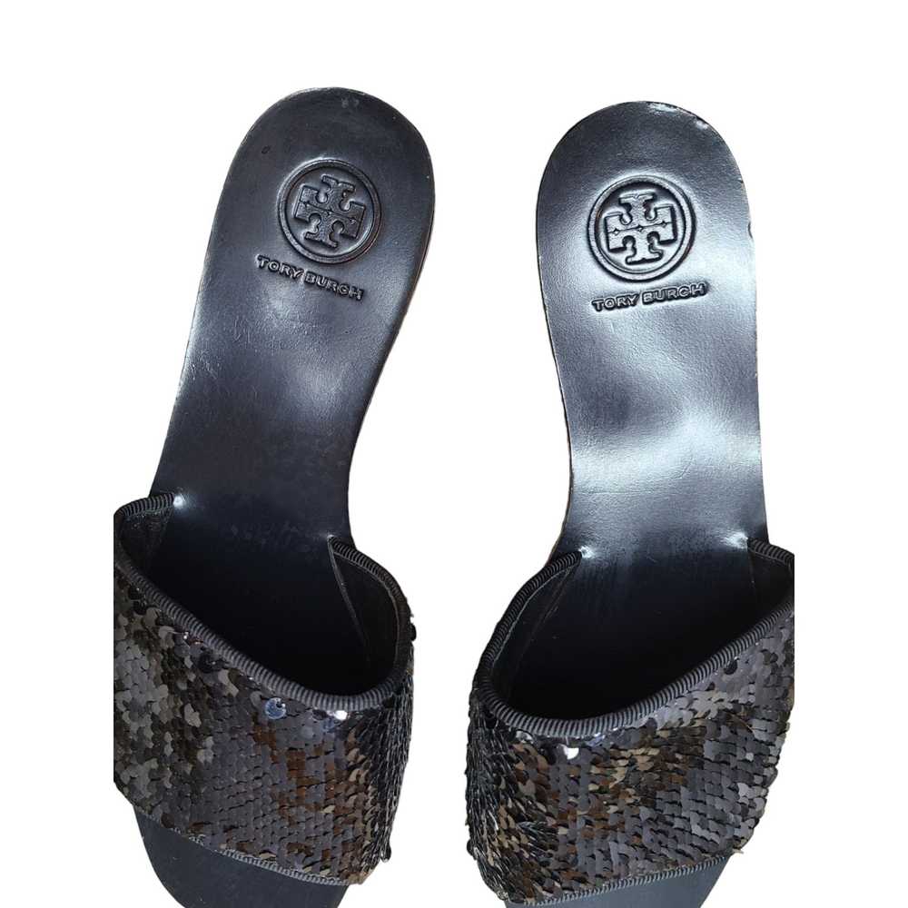 Tory Burch Tory Burch Carter Black Sequin Slides … - image 3