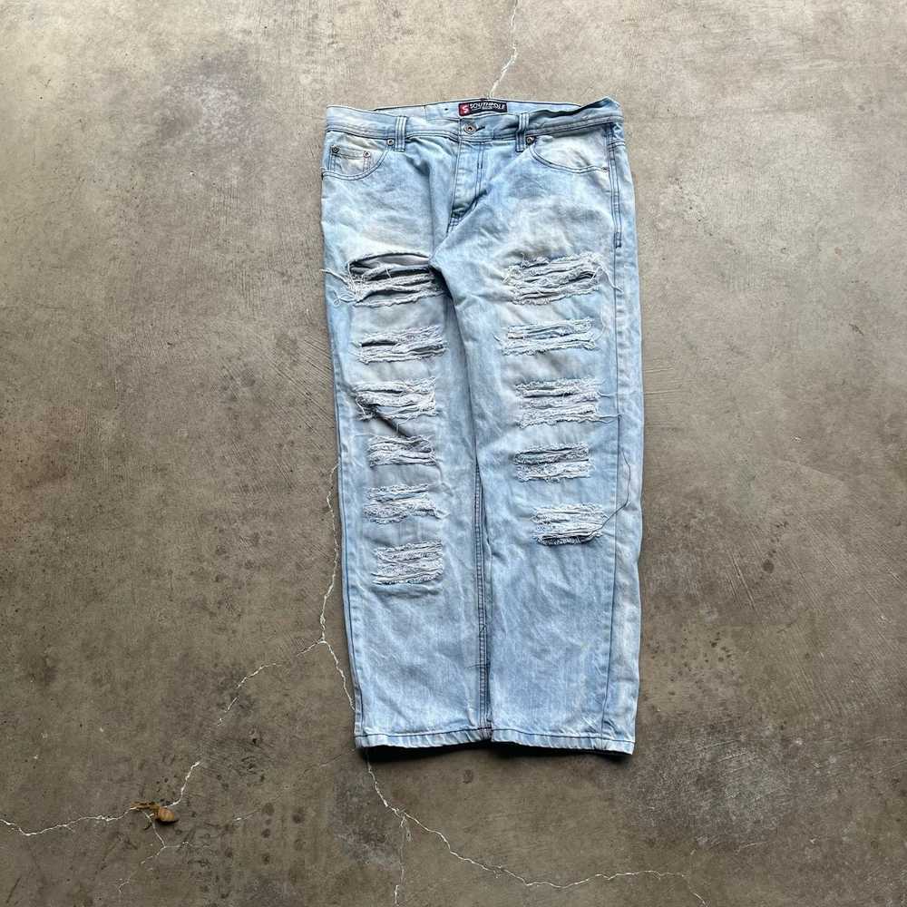Vintage vintage y2k southpole ripped jeans 36x30 - image 3