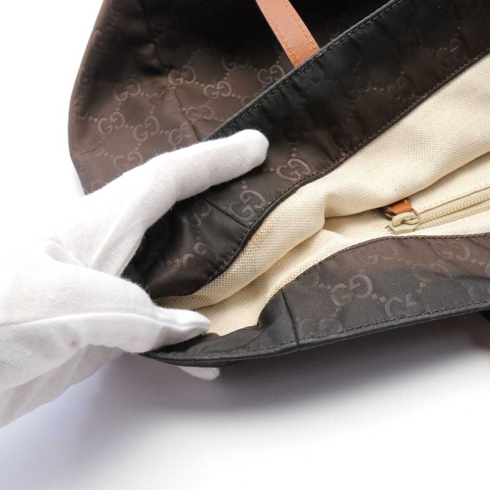 Gucci Gucci Gg Pattern Handbag Tote Bag Nylon Lea… - image 10