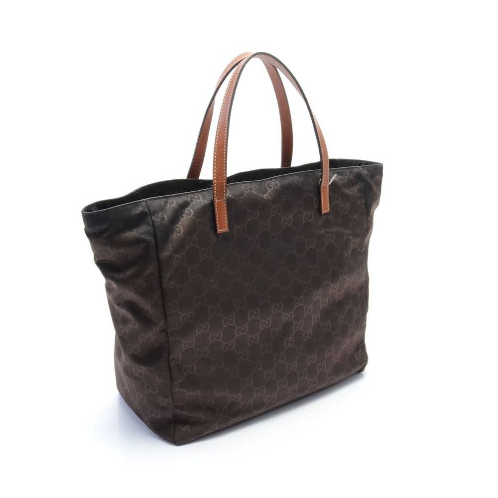 Gucci Gucci Gg Pattern Handbag Tote Bag Nylon Lea… - image 2