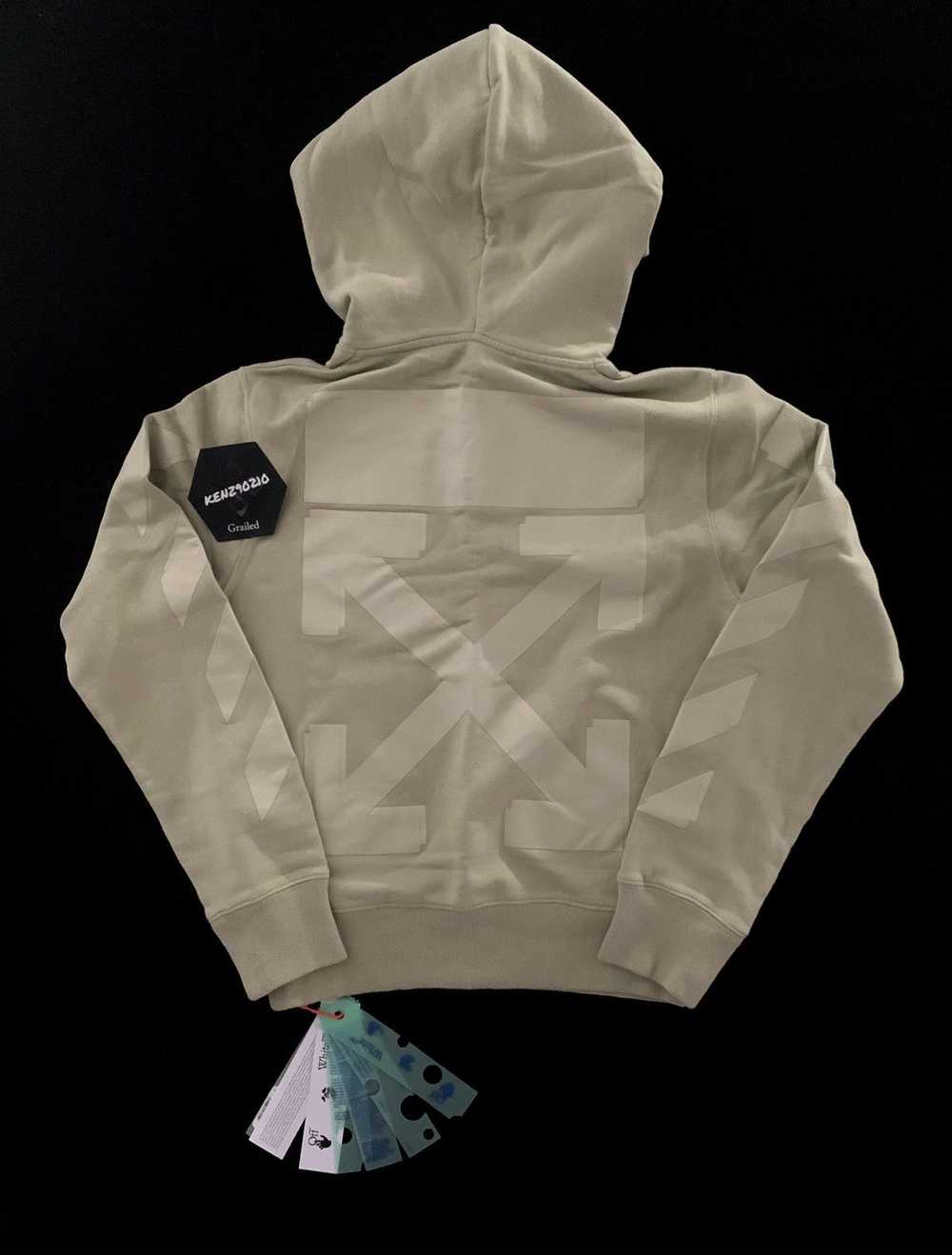 Off-White Off White Beige Rubber Arrow Hoodie - image 2