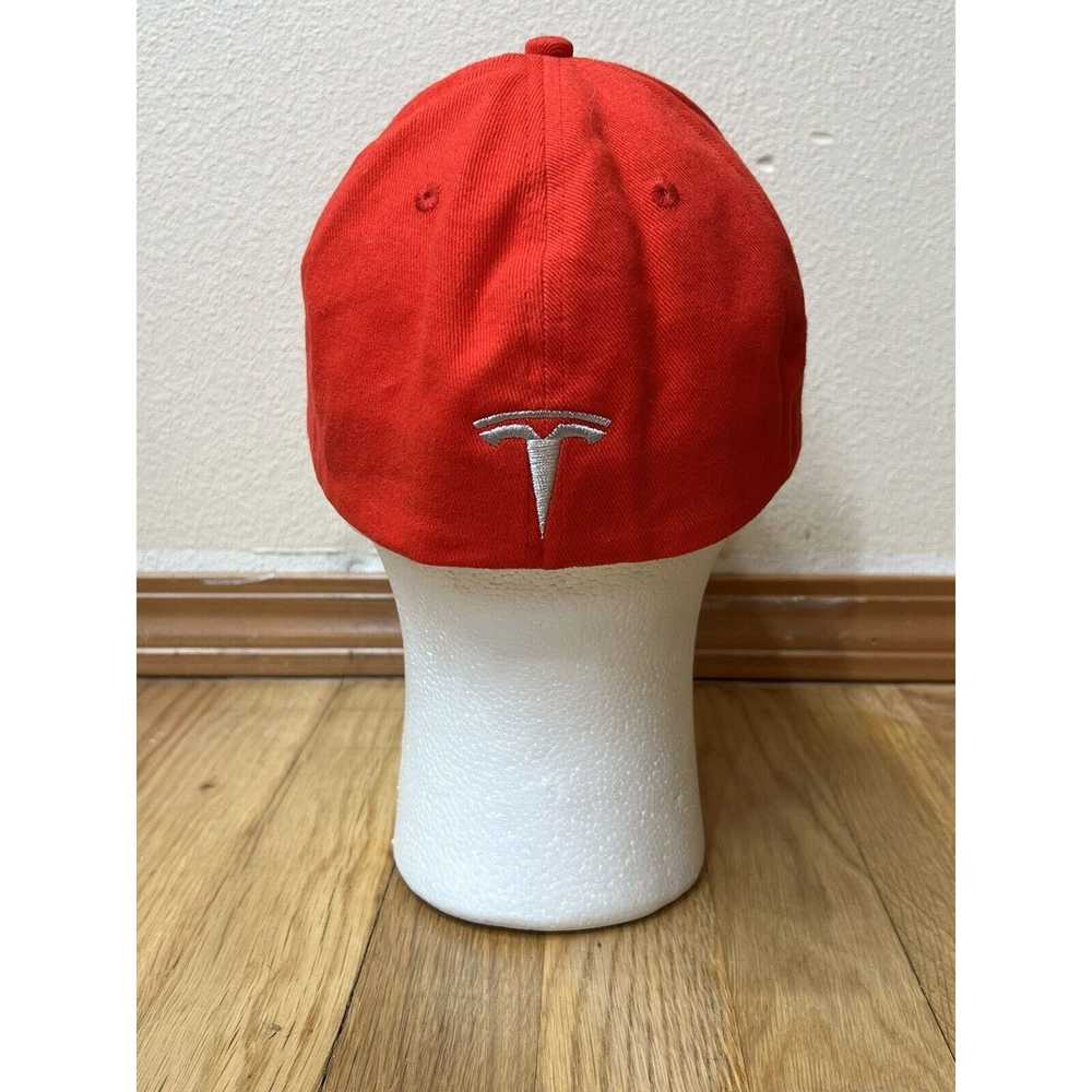 Tesla Tesla Motors Red Embroidered Logo Flexfit B… - image 2