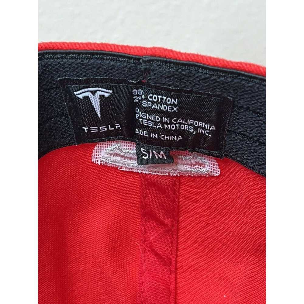 Tesla Tesla Motors Red Embroidered Logo Flexfit B… - image 3