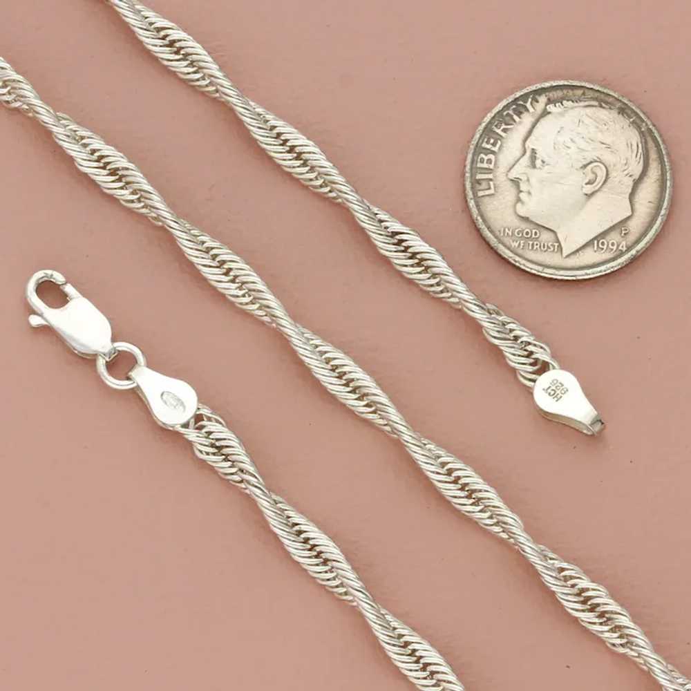 Sterling Silver Italy 4Mm Unique Twisted Chain Ne… - image 3