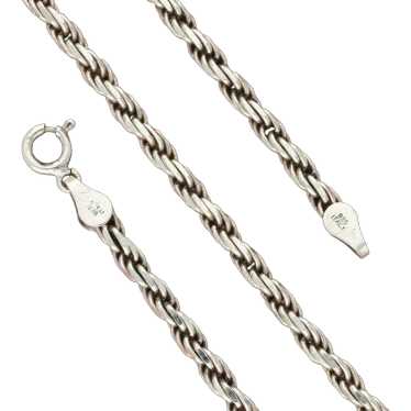 Sterling Silver 3Mm Rope Chain Necklace Size 18.2… - image 1