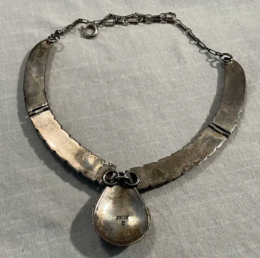 Sterling Silver Multi Stone Vintage Necklace - image 5