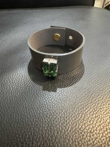 Undercover Faux Emerald green jewel leather bracel