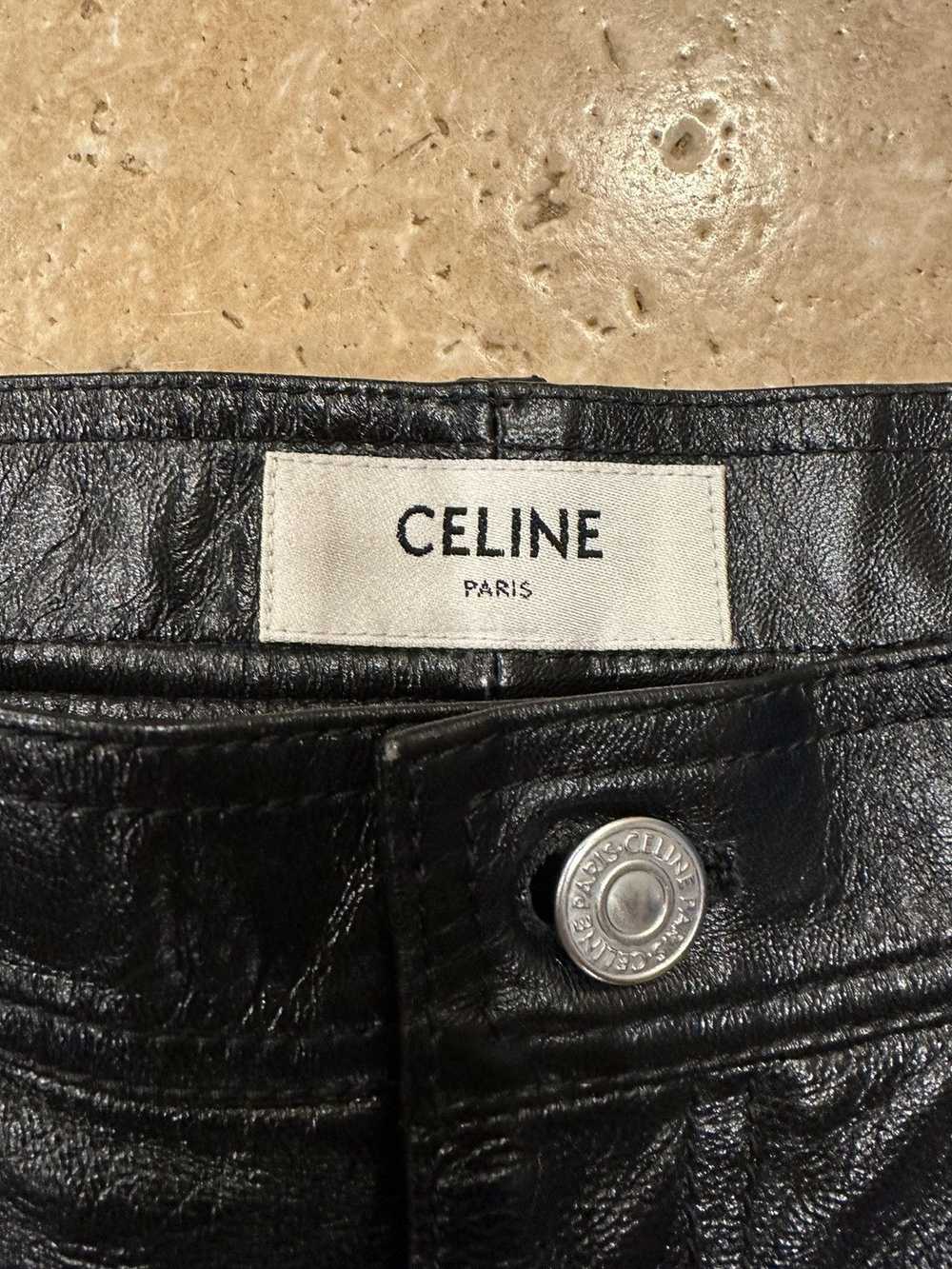 Celine Celine x Hedi Slimane Black Lambskin Leath… - image 9
