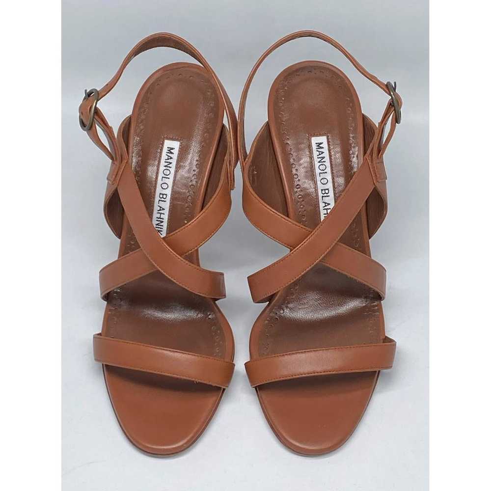 Manolo Blahnik Leather sandal - image 3