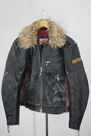 Leather jacket racing simpson - Gem