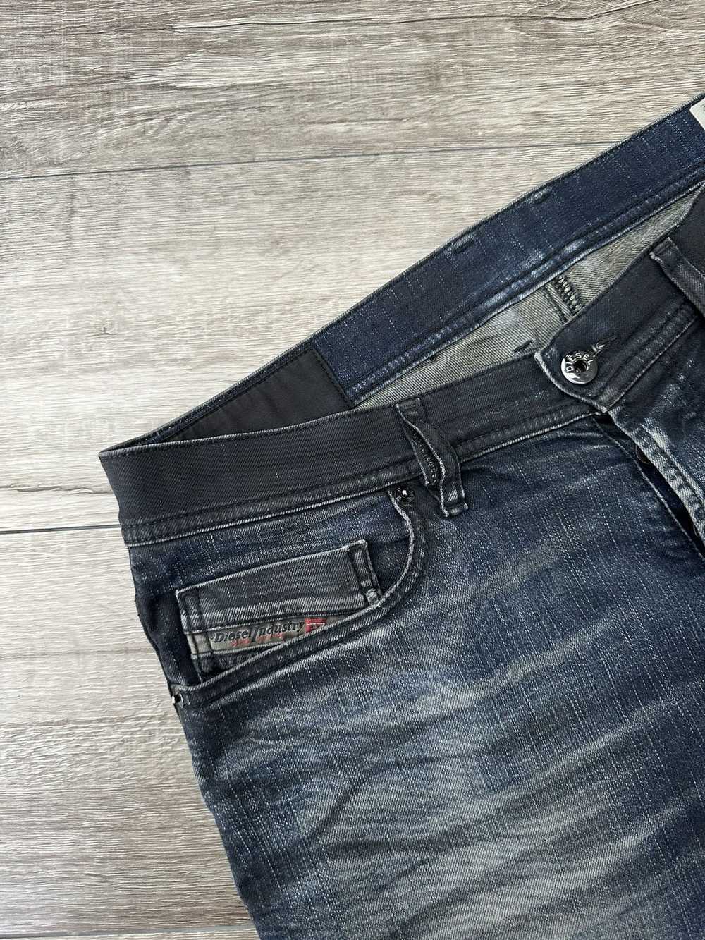 Diesel Diesel Tepphar Slim Distressed Denim Blue … - image 4