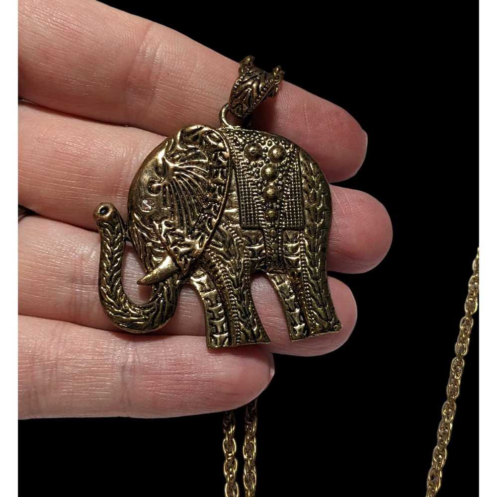 Other Gold Bohemian Elephant Neckalce - image 2