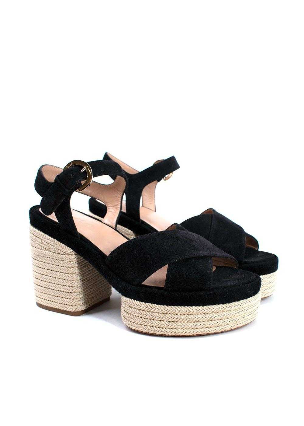 Managed by hewi Chloe Black Suede Odina Espadrill… - image 1