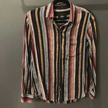 Rails Size Xs Button Down With Gold Shimmer - image 1