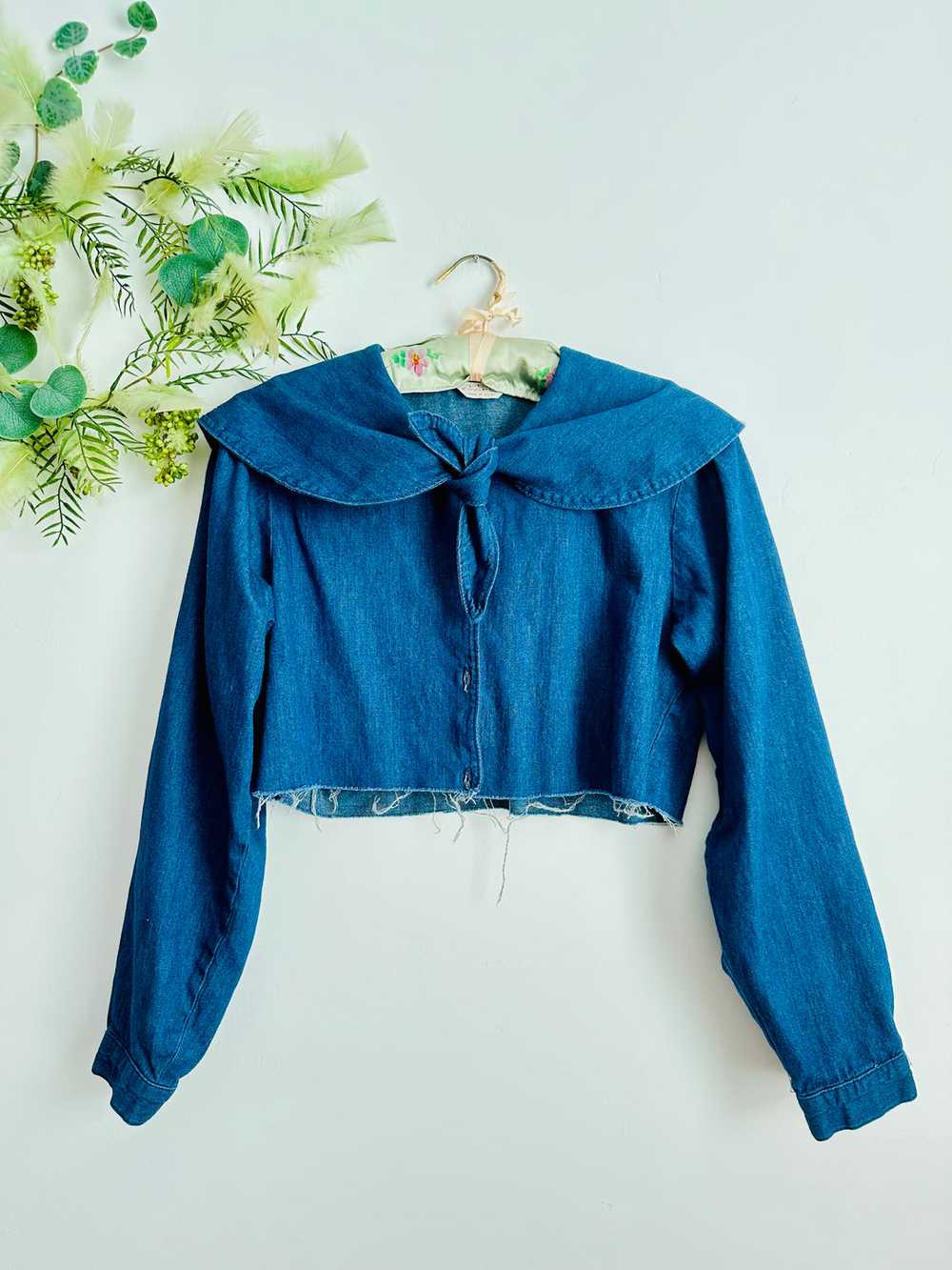 Vintage blue denim jacket/Top - image 2