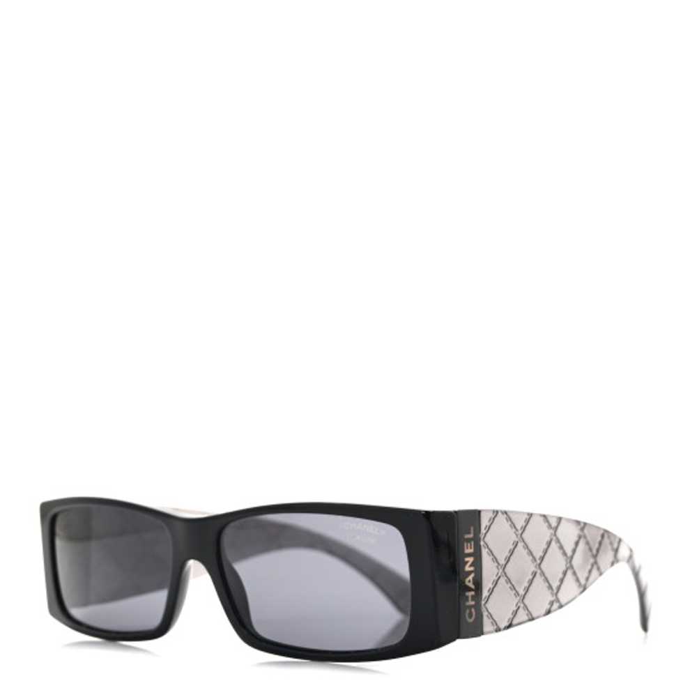 CHANEL Rectangle Quilted Sunglasses 5425 Black - image 1