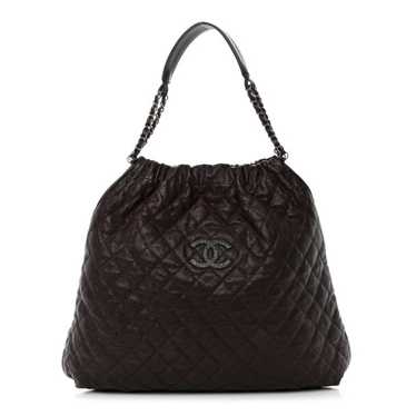 CHANEL Distressed Glazed Caviar Quilted Large Ela… - image 1