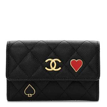 CHANEL Caviar Quilted Enamel Coco Casino Flap Car… - image 1