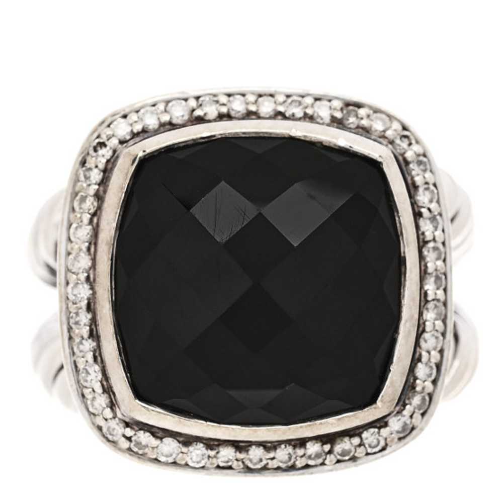 DAVID YURMAN Sterling Silver Diamond Black Onyx 1… - image 1