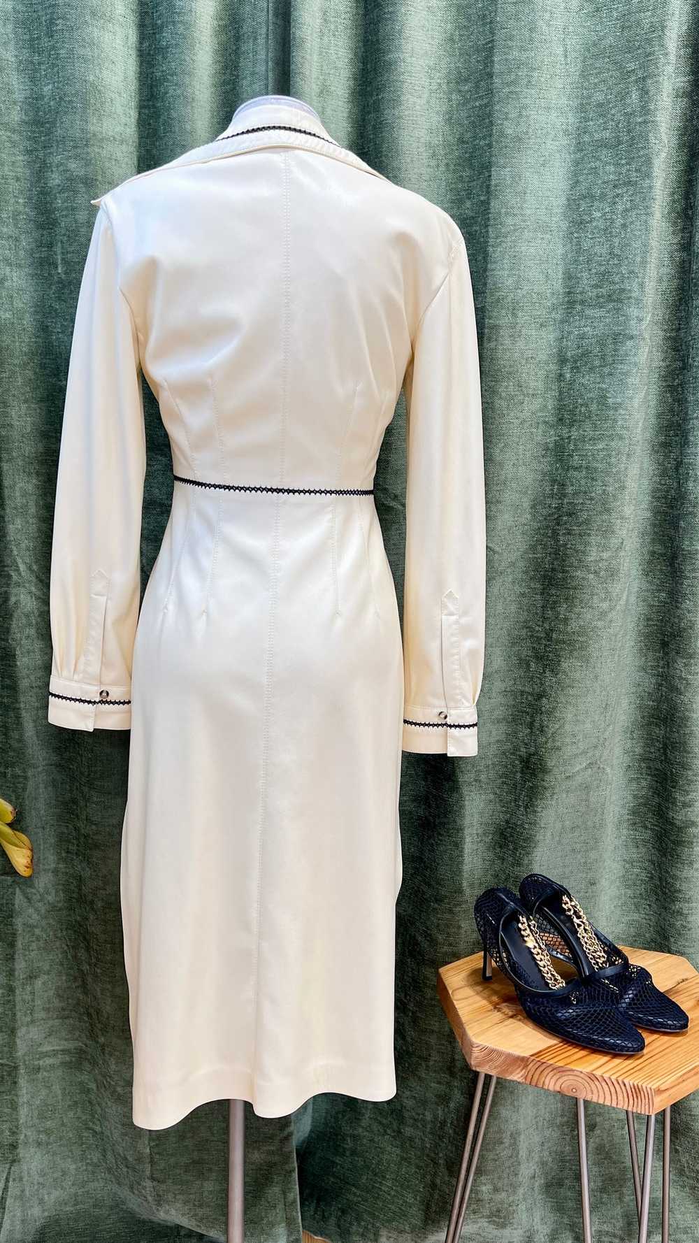 Nanushka Berna Faux Leather Wrap Midi Dress, Size… - image 3