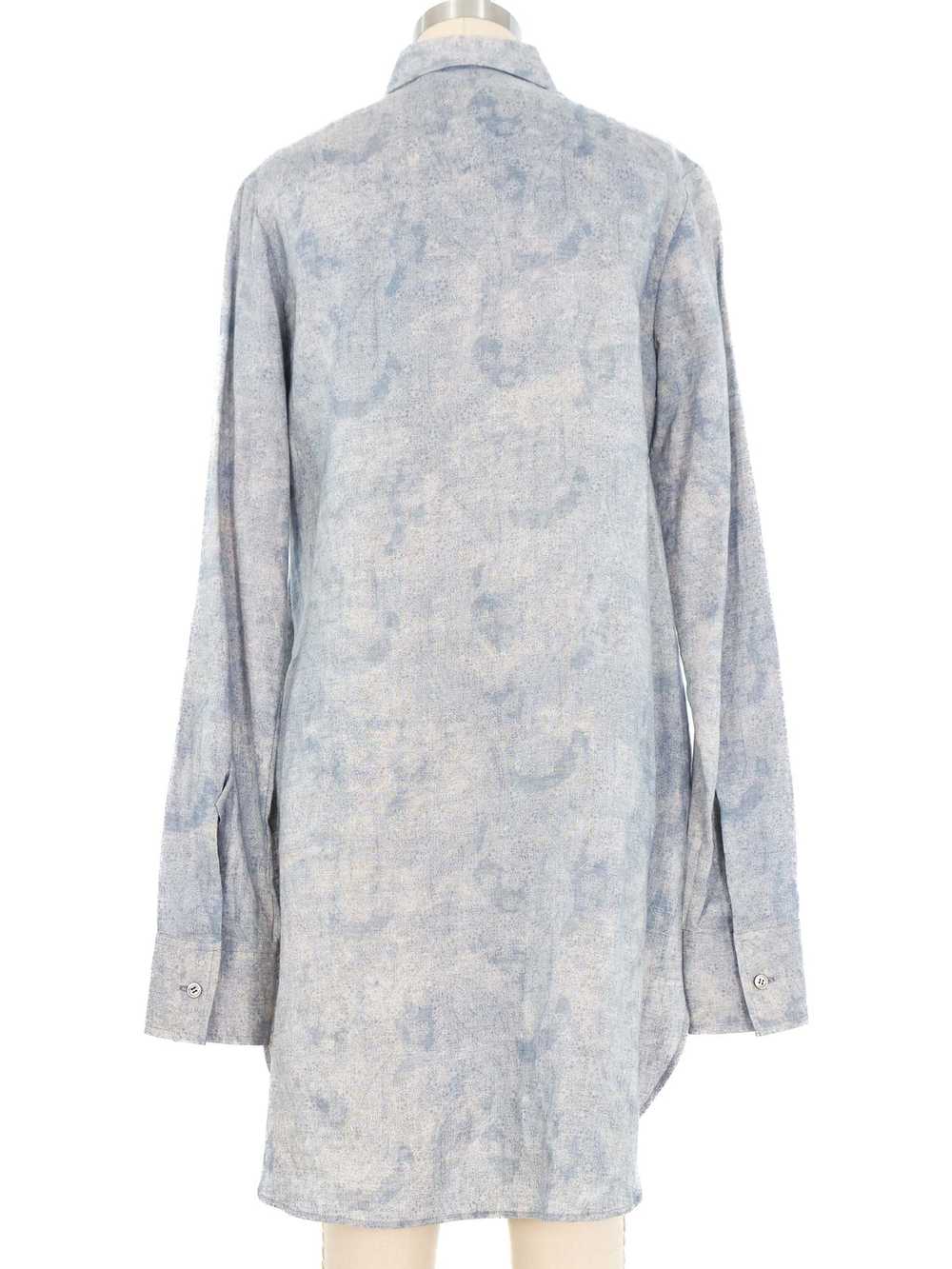 Yohji Yamamoto Slate Paisley Linen Top - image 4