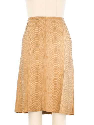 Prada Tan Python Midi Skirt