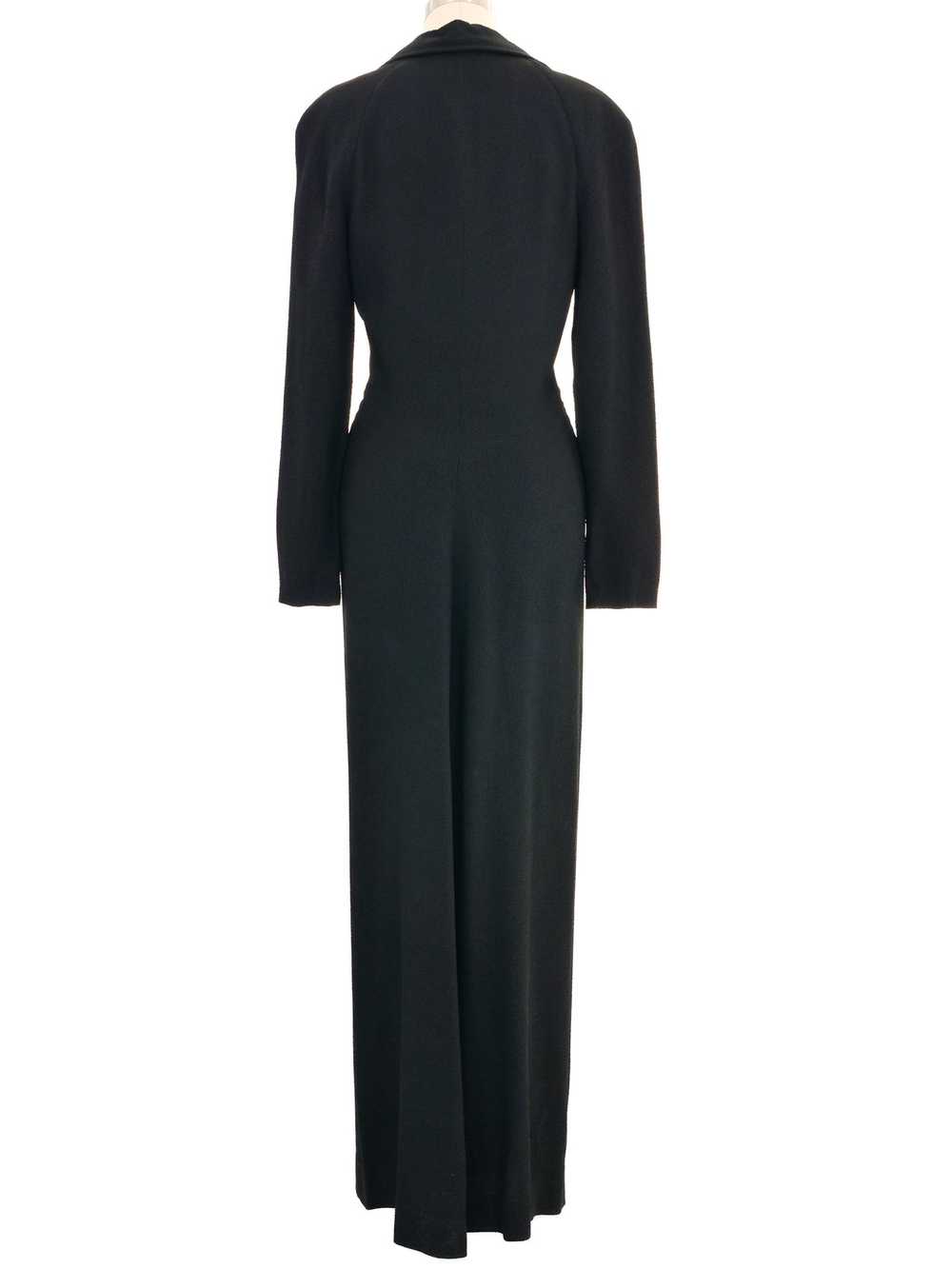 Chloe Black Crepe Ruched Front Gown - image 4